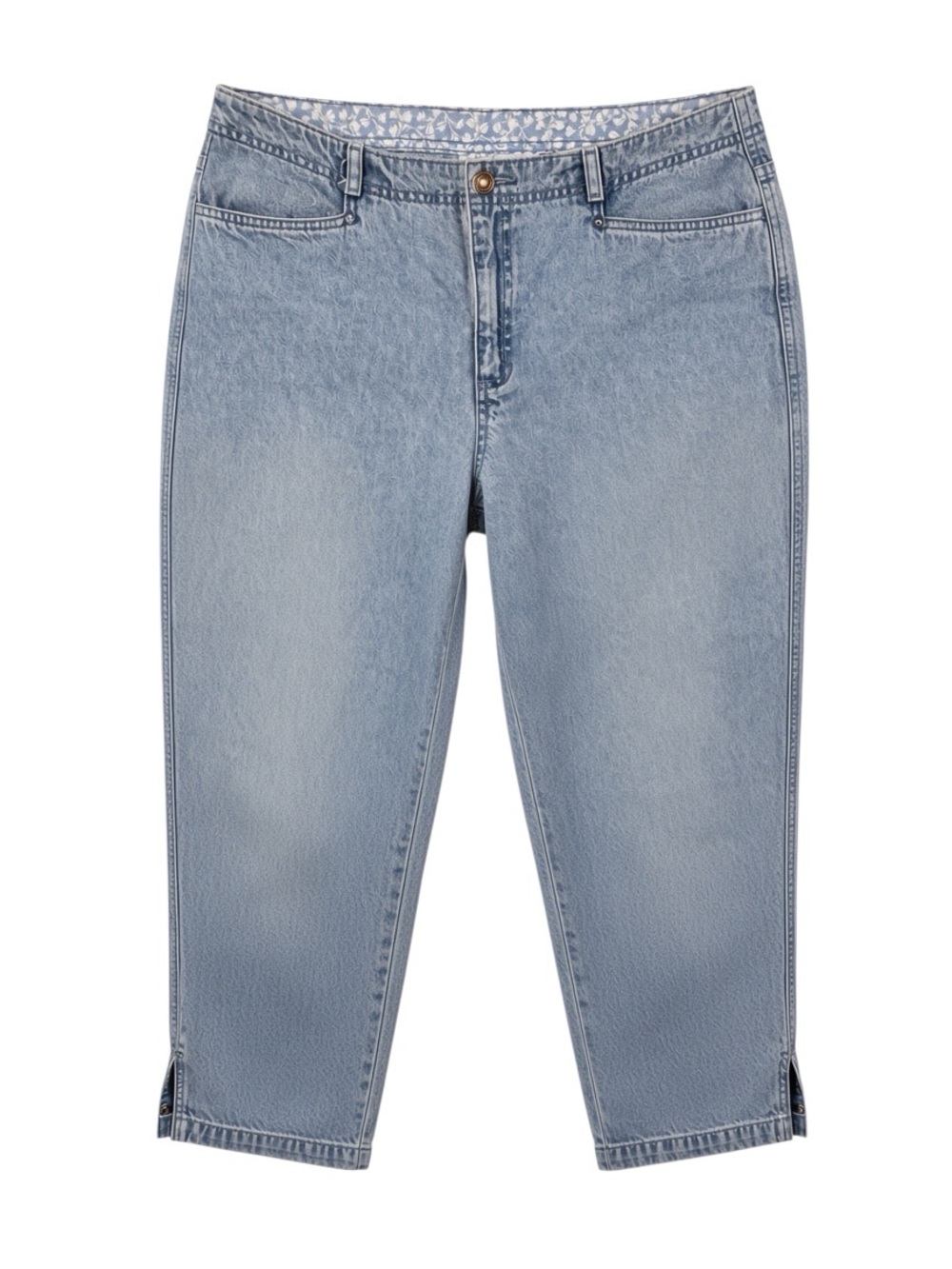 First Issue Liz Claiborne Light Wash Denim Capri Jeans Size 12 Cotton